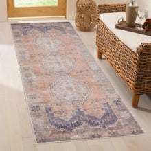 Carregar imagem no visualizador da galeria, Carrabelle Peach Washable Area Rug - Clearance