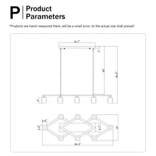 Load image into Gallery viewer, Crystal Chandelier for Dining Room with 8-Light for Modern Farmhouse Design