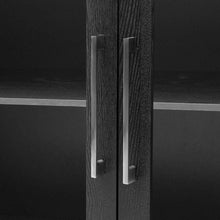 Load image into Gallery viewer, Wood Storage Cabinet with Three tempered glass doors and Adjustable Shelf,Suitable for living room, study and entrance