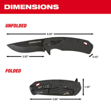 Carregar imagem no visualizador da galeria, Milwaukee 48-22-1999 3.5 in. HARDLINE™ Smooth Recurve Drop Point Blade Pocket Knife