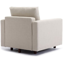 Carregar imagem no visualizador da galeria, 2 Seat Module Sectional Sofa Couch With 1 Ottoman for living room,Seat Cushion and Back Cushion Non-Removable and Non-Washable,Cream