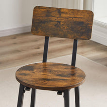 Load image into Gallery viewer, Bar Table Set with wine bottle storage rack. Rustic Brown, 47.24" L x 15.75" W x 35.43" H.