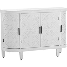 Carregar imagem no visualizador da galeria, Accent Storage Cabinet Sideboard Wooden Cabinet with Antique Pattern Doors for Hallway, Entryway, Living Room