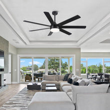 Carregar imagem no visualizador da galeria, 72 In Farmhouse Ceiling Fan with Plywood Blades for Dining Room