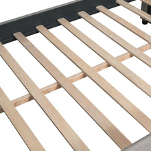 Carregar imagem no visualizador da galeria, Full size Upholstered Daybed with Twin Size Trundle, Wood Slat Support, Gray(OLD SKU :LP000118AAE)