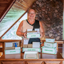 Carregar imagem no visualizador da galeria, Green & White Desktop Organizer, Choose Your Style