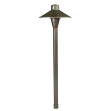 Load image into Gallery viewer, Brass Outdoor Path Light with Flat Hat, G4 Socket and 72" Lead Wire