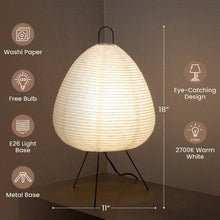 Carregar imagem no visualizador da galeria, Nogy Akari Noguchi Japanese Paper Lamp • Dimmable Lamp Lantern Table Lamp (Upgraded Version)