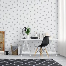 Carregar imagem no visualizador da galeria, Circle Polka Dots Pattern Peel and Stick Wallpaper | Removable Wall Mural #6206