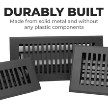 Cargar imagen en el visor de la galería, Cast Aluminum Contemporary Vent Covers - Black