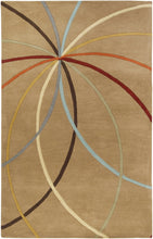 Load image into Gallery viewer, Davison Brown Geometric Modern Wool Rug