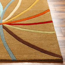 Load image into Gallery viewer, Davison Brown Geometric Modern Wool Rug