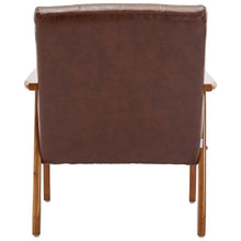 Carregar imagem no visualizador da galeria, Accent Chairs Set of 2 with Side Table, Mid Century Modern Accent Chair, Wood and Fabric Armchairs Side Chair, Lounge Reading Comfy Arm Chair for Living Room, Bedroom, Office