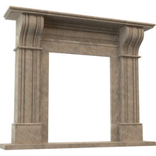 Load image into Gallery viewer, Emperador Light Brown Marble Hand-carved Fireplace Surround (W)12" (L)48" (H)60"
