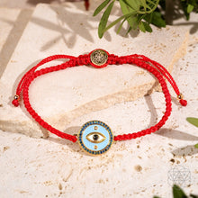 Carregar imagem no visualizador da galeria, Evil Eye Guardian - Four-Strand Red String Bracelet