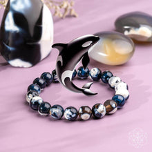Carregar imagem no visualizador da galeria, Exotic Orca Agate Bracelet of Deep Healing
