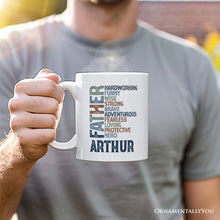 Carregar imagem no visualizador da galeria, Father Definition Personalized Mug, Inspirational Gift with Custom Name for Hero Dads