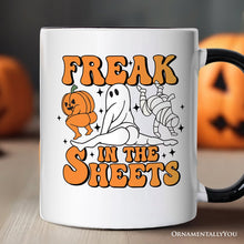 Carregar imagem no visualizador da galeria, Freak in the Sheets Ghost Personalized Mug, Naughty Halloween Gift with Custom Name