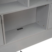 Carregar imagem no visualizador da galeria, Full Size Platform Bed with Storage Headboard, Charging Station and 4 Drawers, Gray