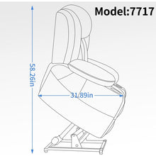 Load image into Gallery viewer, Dual Motor Infinite Position Up to 350 LBS Leatheraire Power Lift Recliner Chair, Heavy Duty Motion Mechanism with 8-Point Vibration Massage and Lumbar Heating, Stainless steel Cup Holders, Brown