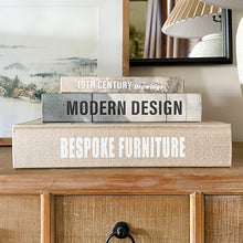 Carregar imagem no visualizador da galeria, Large Leather Bound Book Boxes, Set of 3