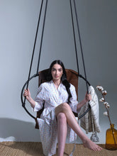 Carregar imagem no visualizador da galeria, Faux Leather Round Hanging Chair Brown