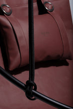 Carregar imagem no visualizador da galeria, Faux Leather Round Hanging Chair Burgundy