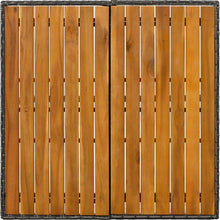 Carregar imagem no visualizador da galeria, Patio Furniture Set, 9 Piece Outdoor Conversation Set, CoffeeTable with Ottomans, Solid wood coffee table