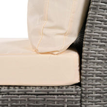 Carregar imagem no visualizador da galeria, Patio Furniture Set, 9 Piece Outdoor Conversation Set, CoffeeTable with Ottomans, Solid wood coffee table