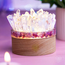Carregar imagem no visualizador da galeria, Find My Peace - Quartz & Tourmaline Lamp of Blooming Tranquility