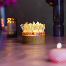 Carregar imagem no visualizador da galeria, Find My Peace - Quartz & Tourmaline Lamp of Blooming Tranquility