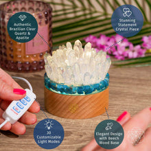 Carregar imagem no visualizador da galeria, Find My Voice - Quartz & Apatite Lamp of Blooming Confidence