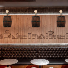 Load image into Gallery viewer, American vintage country wine barrel wall lamps for restaurant, kitchen aisle, bar