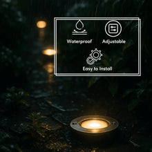 Carregar imagem no visualizador da galeria, Flat Top In Ground Well Light Body and Brass Decorative Cover