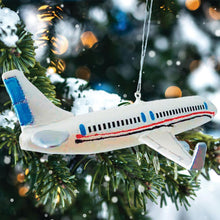 Carregar imagem no visualizador da galeria, Airplane Glass Christmas Ornament