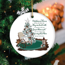 Cargar imagen en el visor de la galería, Christmas in Heaven Sentimental Memorial Quote Ceramic Ornament Bundle