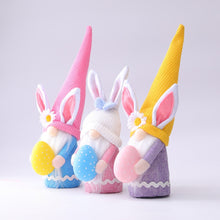 Carregar imagem no visualizador da galeria, Easter Plush Gnome Tabletop Set, Colorful Bunny and Eggs