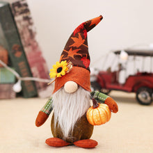 Cargar imagen en el visor de la galería, Fall Inspired Plush Gnome Set, Pumpkin, Autumn Leaf, and Sunflower Elements