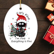 Carregar imagem no visualizador da galeria, Funny Holiday Black Cat Quote Christmas Ornament Bundle