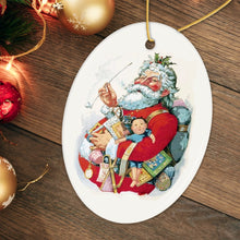 Carregar imagem no visualizador da galeria, Merry Old Santa Claus Vintage Thomas Nast Legendary 1880s Art Christmas Ornament