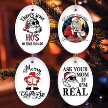 Load image into Gallery viewer, Nasty Dirty Santa Claus Christmas Ornament Bundle, Funny Joke Holiday Humor