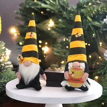 Load image into Gallery viewer, Bee and Honey Themed Gnomes, Plush Bumblebee Home Decor