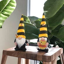 Load image into Gallery viewer, Bee and Honey Themed Gnomes, Plush Bumblebee Home Decor