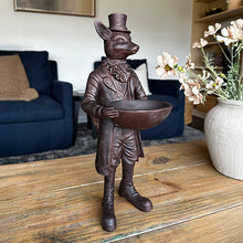 Cargar imagen en el visor de la galería, Standing Fox Bronze Bowl | Dapper Critters Collection