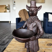 Cargar imagen en el visor de la galería, Standing Fox Bronze Bowl | Dapper Critters Collection