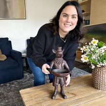 Cargar imagen en el visor de la galería, Standing Fox Bronze Bowl | Dapper Critters Collection