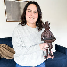 Cargar imagen en el visor de la galería, Standing Fox Bronze Bowl | Dapper Critters Collection