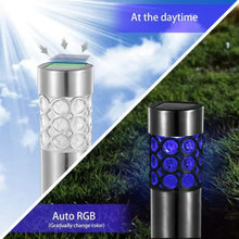 Load image into Gallery viewer, Garden Solar Lamps with RGB Lighting and Stainless Steel Build