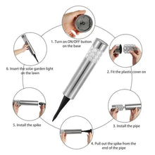 Load image into Gallery viewer, Garden Solar Lamps with RGB Lighting and Stainless Steel Build