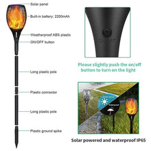 Load image into Gallery viewer, Garden Solar Light with 96 LEDs Torch Effect for Outdoor Landscape Decor
